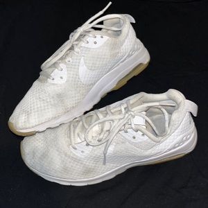 White Nike Air Running Shoes